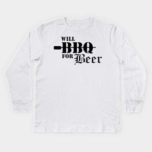 Will bbq for beer Kids Long Sleeve T-Shirt